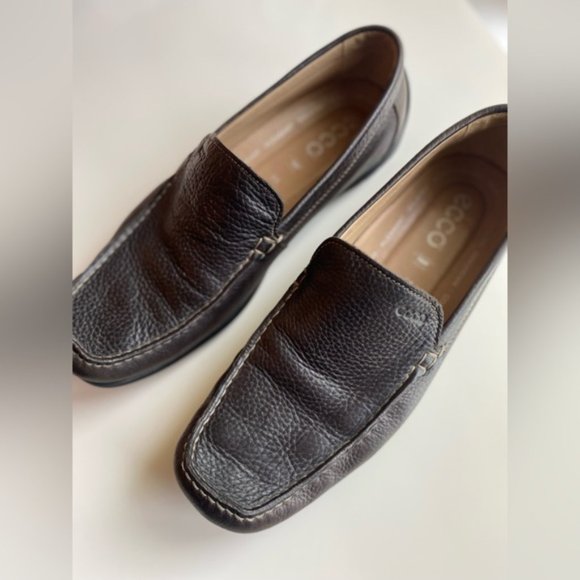 SOLD - ECCO Men’s Brown Leather Loafers | US 10 / 10.5 | 44 | - Picture 10 of 11